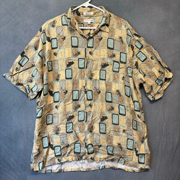 Vintage Pierre Cardin Shirt Mens XXL Button Down Biggie Tupac Streetwear Martini - Picture 1 of 6